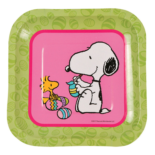 Snoopy Plate Set of 2 pcs Peanuts Woodstock Japan Lawson Novelty Prize New